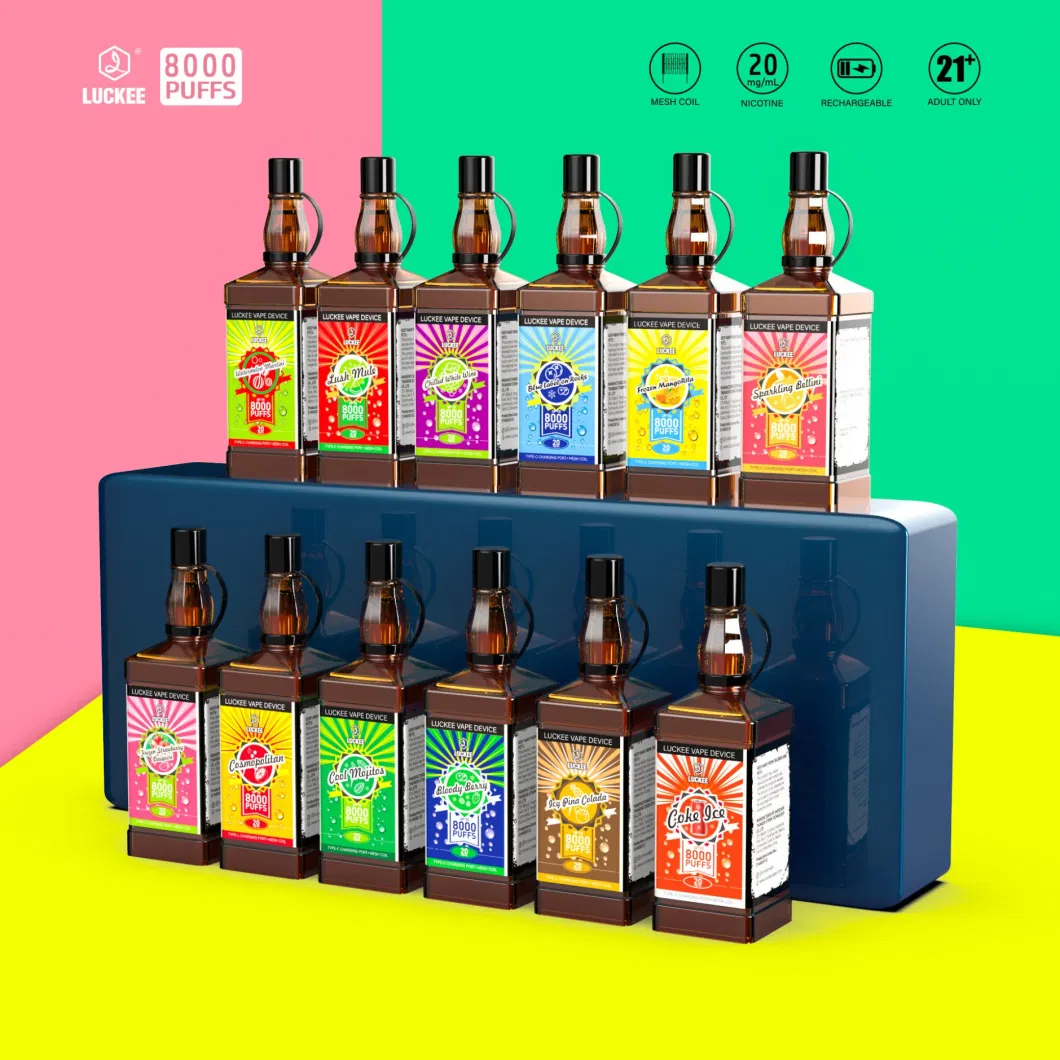 12 Flavors Rechargeable Disposable Vape Daniel′s 8000puffs Bar with FDA